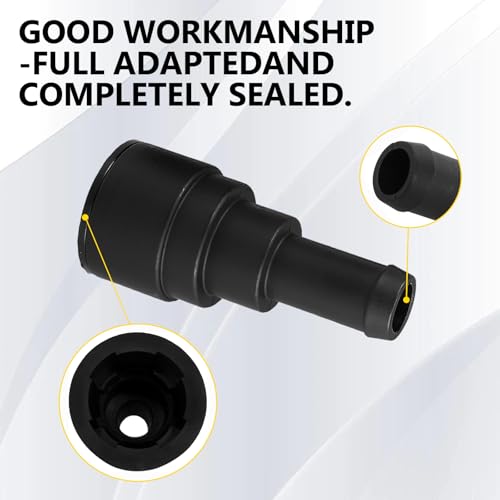 2 PCS Automotive Heater Hose Fittings, Coolant Connectors, Quick Connect Hose Connection Parts, Compatible with Buick GMC Chevrolet Ford Lincoln 15032062 15151873 15151875 (Black)