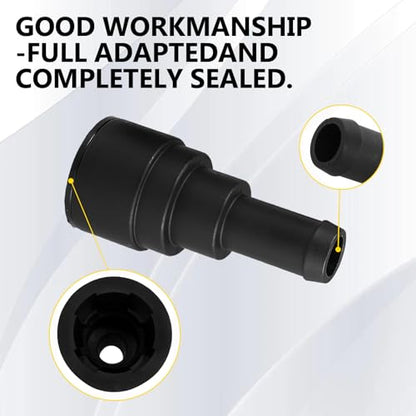 2 PCS Automotive Heater Hose Fittings, Coolant Connectors, Quick Connect Hose Connection Parts, Compatible with Buick GMC Chevrolet Ford Lincoln 15032062 15151873 15151875 (Black)