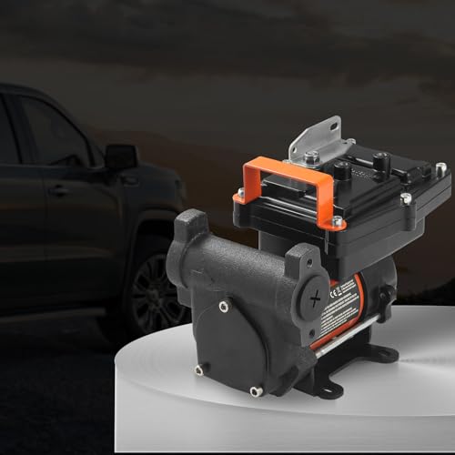 VEVOR Fuel Transfer Pump, 12V DC 15 GPM 1/4 HP, Portable Electric Diesel Transfer Pump with Auto Shut-Off Fuel Nozzle, Long Inlet & Outlet Hose for Gasoline, Diesel, Kerosene, Methanol Blends - size: 12V 15GPM Portable