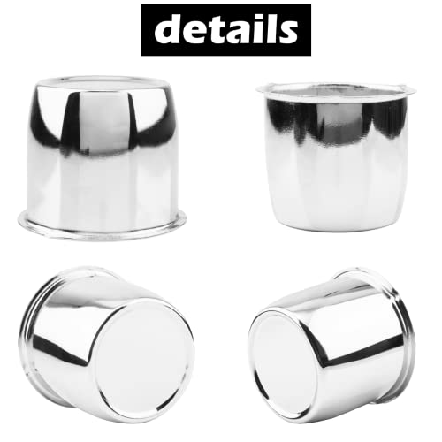 2Pcs 2.64" OD 2.4" H Push Through Trailer Wheel Center Cap for Rim - color: Chrome, size: 2.64" OD 2.4" H