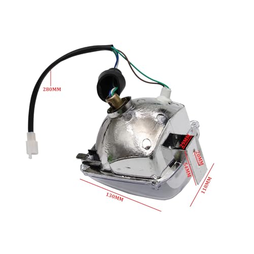 PRO BAT 12V Lamp Headlight w/Rear LED Tail Brake Light 3 Pin Female Plug