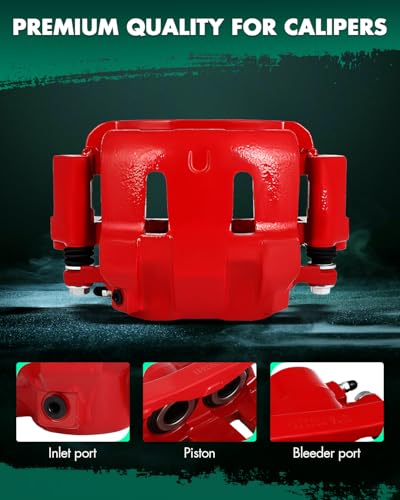SCITOO 18-B4791 18-B4790 Front Left & Right Disc Brake Calipers Assembly - size: Front[18-B4791 & 18-B4790]Red