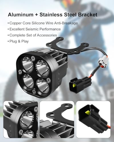Square Headlight Kit Fits for Talaria Sting R MX4 Sur-Ron Segway X260 - style: Square Lamp Shell
