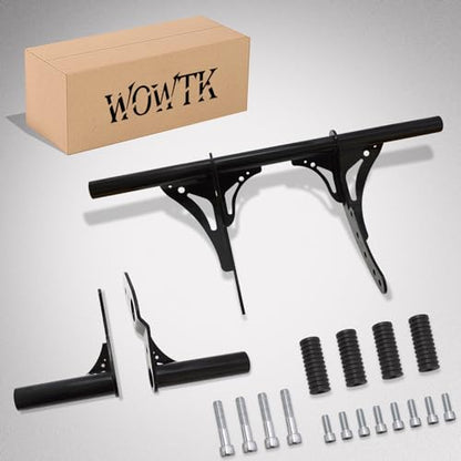 Engine Guard Crash Bar+ Peg Crash Bar Frame Slider for Harley Softail - color: Black for Front+Rear Crash Bar