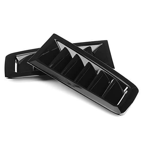Universal Car Hood Vent Scoop Kit, Cold Air Intake Louvers for Auto Cooling, Fit for RS MK2 Bonnet Cover (Glossy Black) - color: Glossy Black
