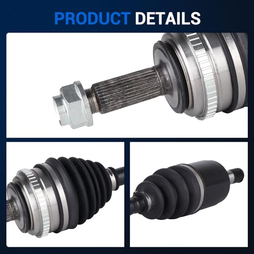 Autoround 664153 Front Right CV Axle Shaft Assembly Fit for Honda Accord 1998 1999 2000 2001 2002, L4 2.3L, Passenger Side, Replace# 66-4153, 44010S84A00