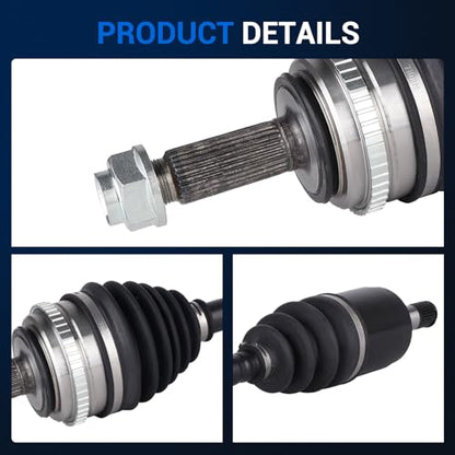 Autoround 664153 Front Right CV Axle Shaft Assembly Fit for Honda Accord 1998 1999 2000 2001 2002, L4 2.3L, Passenger Side, Replace# 66-4153, 44010S84A00