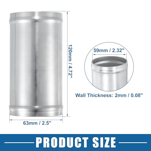 Universal Intake Piping Adapter 63mm 2.5" OD 4.72" 120mm Length - size: 63mm OD