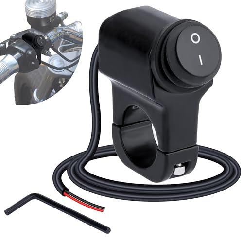Motorcycle Handlebar Switch 12V, Waterproof Motorcycle Light Toggle Switch - color: 1 PC