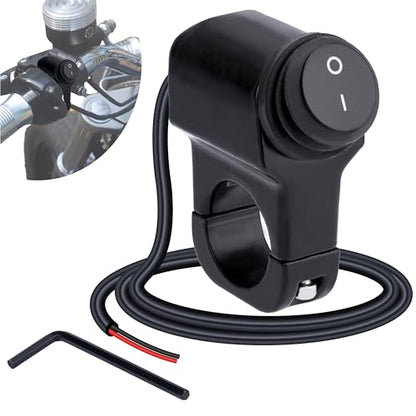 Motorcycle Handlebar Switch 12V, Waterproof Motorcycle Light Toggle Switch - color: 1 PC