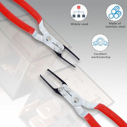 2 PCS Relay Tester, Electrical Disconnect Pliers, Automotive Relay Fmm Fuses Puller Tool, Automotive Relay Tester (Red)