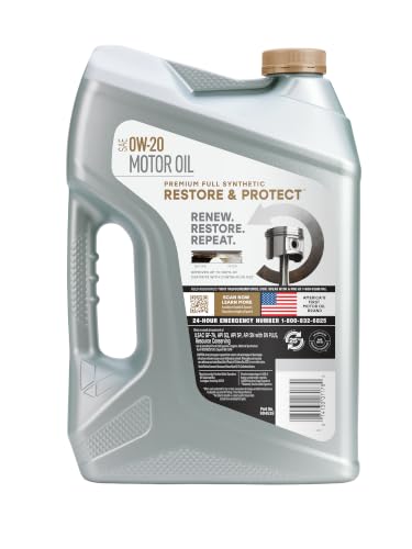 Valvoline Restore & Protect Full Synthetic 0W-20 Motor Oil 5 Quart - size: 5 QT, style: Restore & Protect
