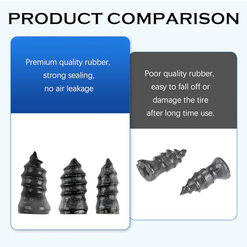 100PCS 3-Size Tire Repair Rubber Nail Kit with Screwdriver - color: 3 Size/100PCS