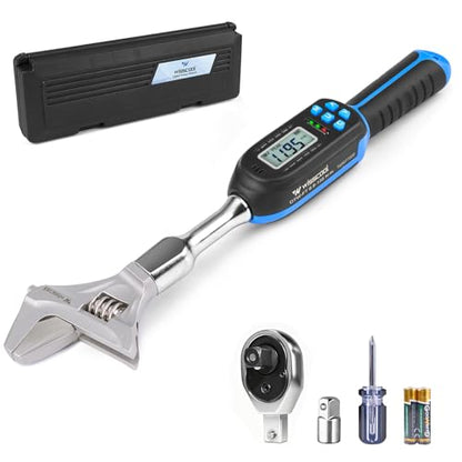 Wisscool Digital Torque Wrench, 5-99.6 ft.lb/6.8-135 N.m - size: Open-End Head/5-99.6 ft.lb
