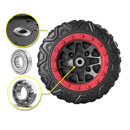 2 Pack 25CM/9.8'' PU Solid EVA Foam Tire for Power Wheels,1.2CM/0.47in Aperture Front/Rear Gator Alligator Wheel for Car/SUV/UTV/ATV Ride On Car Replacement Tires Upgrade,Free Coupler (9.8in tires) - size: 9.8in