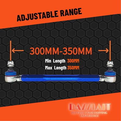 300mm-350mm Universal Adjustable Sway Bar End Links | M10 Stud with 12 mm Spacer Washer | Adjustable Sway Bar Links - size: 300MM-350MM