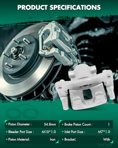 SCITOO Rear Left Disc Brake Caliper With Bracket 18B5105 Silver - size: Rear Driver[18B5105]