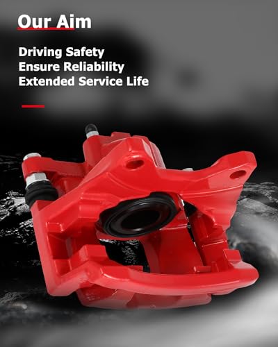 cciyu Rear Left/Right Disc Brake Caliper Assembly with Bracket 18B5046 - size: Rear Left[18B5046]