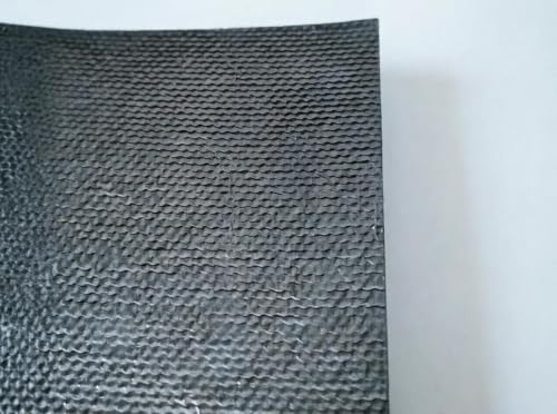 Black Fynxir Self-Adhesive Aluminized Fiberglass Cloth Heat Shield Blanket - 12"x24" Aluminum Backed Thermal Reflective Insulation Barrier for High Temp Protection (Automotive Exhaust, Firewall) - color: Black, size: 12'' X 24''