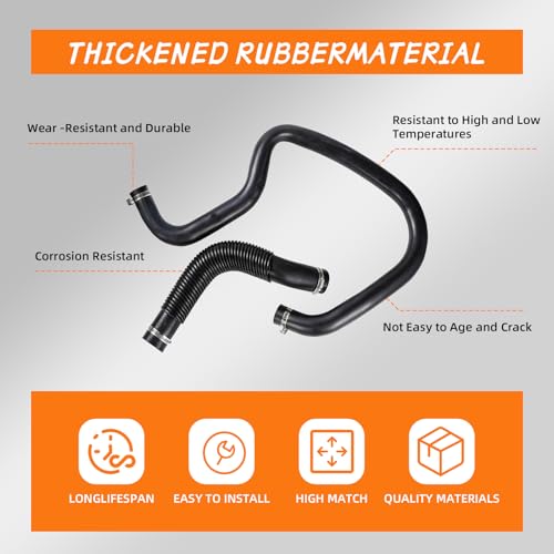 Engine Upper and Lower Radiator Coolant Hose Kit Compatible with Cadillac Escalade GMC Yukon Chevy Silverado Suburban 2007-2014 Replaces 22827731 22827735