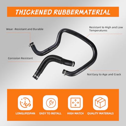 Engine Upper and Lower Radiator Coolant Hose Kit Compatible with Cadillac Escalade GMC Yukon Chevy Silverado Suburban 2007-2014 Replaces 22827731 22827735
