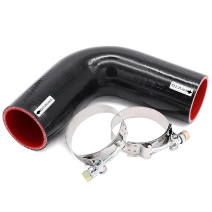 90 Degree Elbow ID 2.25 inch (57mm) Silicone Coupler Hose 4-Ply - size: ID 2.25"