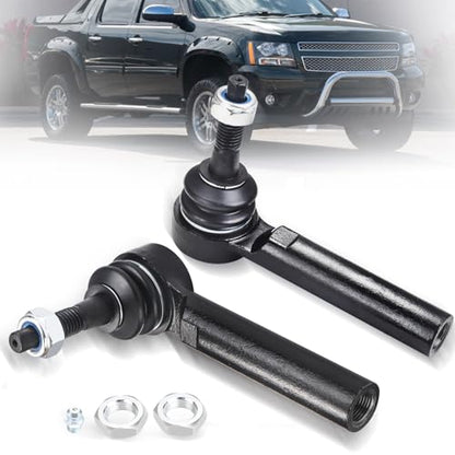 2pc ES800223 Front Outer Tie Rod End Compatible with Cadillac Escalade ESV EXT, Chevrolet Avalanche Silverado 1500 Suburban 1500 Tahoe, GMC Sierra 1500 Yukon Yukon XL 1500 - size: ES800223