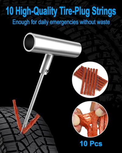 Tire Repair Kit with Plugs, Tire Plug Kit Heavy Duty Professional for Car, ATV, Motorcycle, Truck, Flat Tire Emergency Repair (Boxed Type - 16 PCs) - style: Boxed Type - 16 PCs