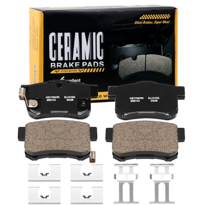 D536 Rear Ceramic Brake Pads Kit Fit For Acura CL 2001-2003, For Legend 1991-1995, For RDX 2007-2012, For RL 1996-2004, For TL 1999-2008, For Honda CR-V 2002-2004, For Element 03-11 - style: HZ536