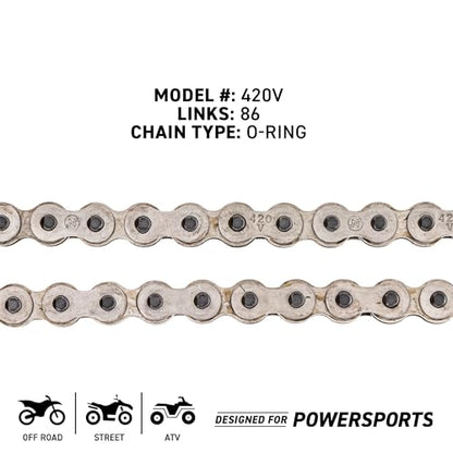 NICHE Drive Sprocket Chain Combo for Honda CRF110F Front 14 Rear 38 Tooth 420 O-Ring 86 Links - size: O-Ring Chain