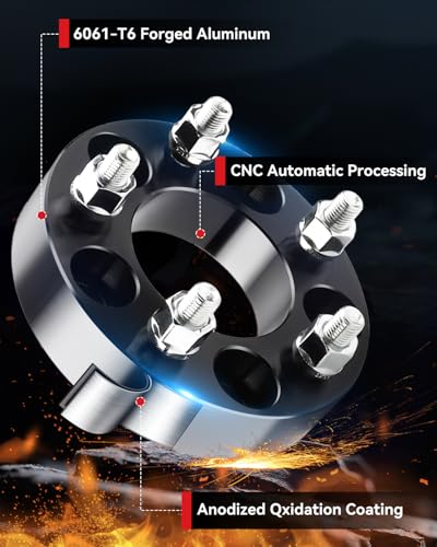 YIZBAP 1.25in 5x4.5 to 5x100 Wheel Adapters for Impreza Wheels on RAV4 - size: 5x4.5 to 5x100
