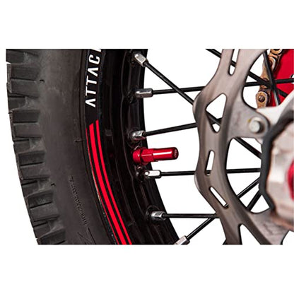 TUSK Rim Lock Nut/Spacer Kit Red - color: Red