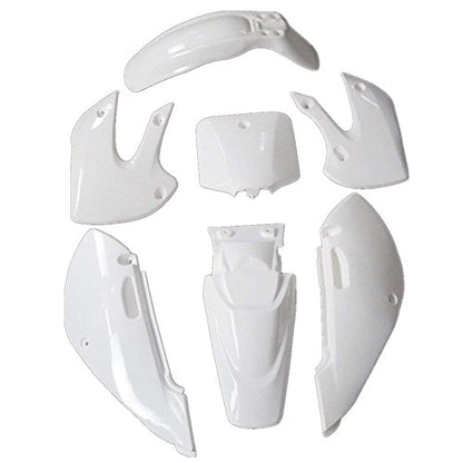 TDPRO Plastic Fairing Complete Kit for Kx 65 KX65 Fender Parts (White) - color: White