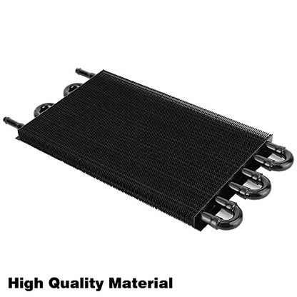 G-PLUS 6 Row AN6 Radiator Remote Aluminum Transmission Engine Oil Cooler + Hose/Mounting Kit - color: Black/6 Row, size: Separation Style