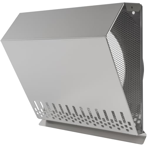 Vent Systems 8" Inch Air Supply Vent Cover with Rubber Gasket - Stainless Steel - Robust Weatherproof Outdoor Air Intake Box - Duct or Surface Mounting - Rain and Snow Protection - color: Stainless Steel, size: ø8" Inch - Supply