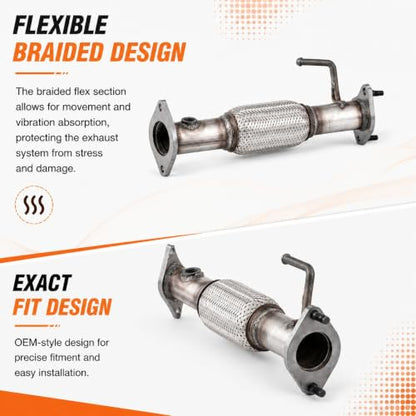 52577 Flex Exhaust Pipe for 2009-2010 Kia Rondo & Kia Optima 2.4L FP04 - size: Rondo / Optima