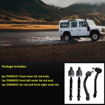 Outer Inner Tie Rod for Kia Sorento 2011-2013, for Hyundai Santa Fe 2007-12 - size: EV800231 ES800035 ES800055