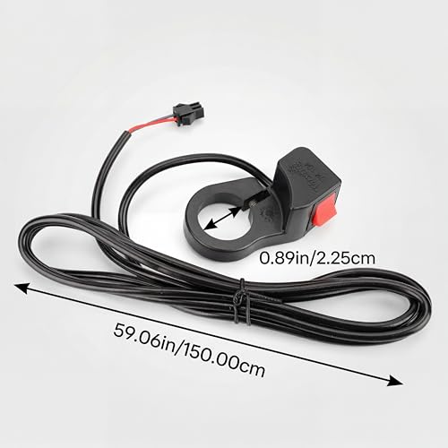 Rocker Switch, Universal On Off Handlebar Mounted for Electric Bike and Scooter with 1.5m Cable Suitable for 22.5mm Handlebar
