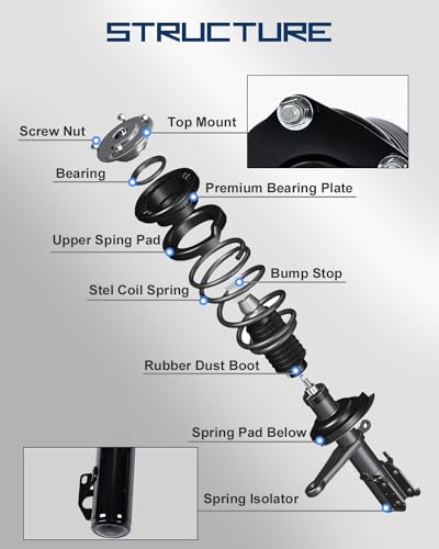 4Pc Struts Fit for Jeep Liberty 2002-2012 Dodge Nitro 2007-2011 - size: Fit for Liberty 02-12 4x Struts Assembly (12)
