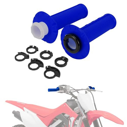 Motorcycle Lock-on Grips 7/8”Handlebar Handle Blue - color: blue