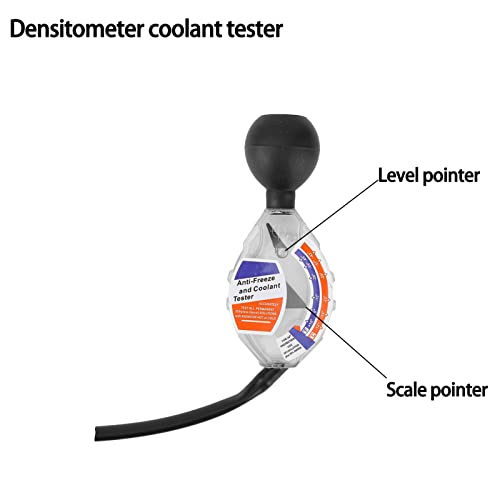 Coolant Tester, Car Coolant Tester, Automotive Antifreeze Tester, Dial Type Automotive Rapid Anti Freeze Tester Densitometer for Freezing Boiling Point Measurement