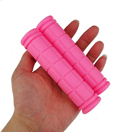 2 Pack Bicycle Bike Handlebar Scooter Streamers,1 Pack Bicycle Bell and Bicycle Handle Bar Grips - color: Pink bell+Hot pink bike streamers+ Pink bike grips
