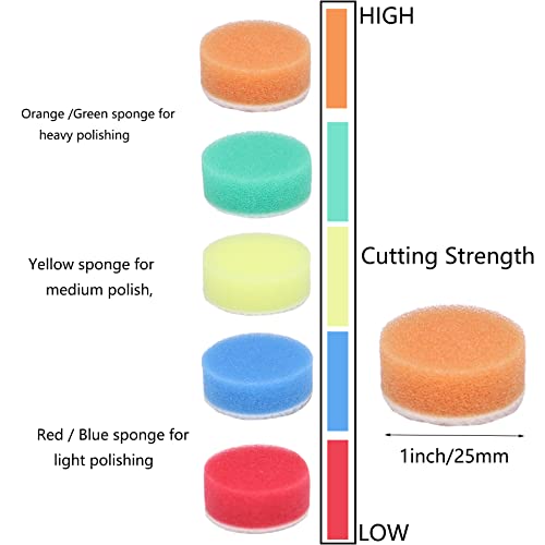 160Pcs 1inch Sanding Discs Hook and Loop 60 to 10000 Wet Dry Sandpaper with 1/8" Shank Backing Pad,Hand Sanding Block,Sponges Polishing Pads and Interface Pad for Drill Grinder Rotary Tools Attachment - style: 1inch-165pcs