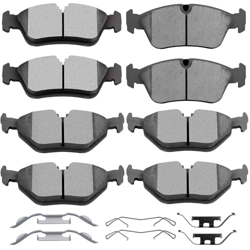 Ceramic Brake Pads Kits,SCITOO 8pcs Brakes Pads Set fit For BMW For 328i - size: Front D781 & Rear D763