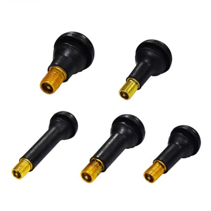 5 pcs Each 5 Kinds Tire Valve Stems TR412 TR413 TR414 TR415 TR418 Snap-in Rubber Tubeless for 0.453"(11.5mm) Rim Holes Standard Replacement for Cars Trucks Automotives Total 25 pcs
