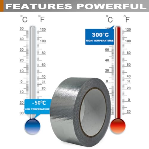 2 Rolls High-Temp Heat Shield Tape Reflective Adhesive Backed Roll Thermal Barrier Foil Tape Self-Adhesive Heat Resistant Tape Cool Tapes for Hose and Auto (Silver, 2 Inch x 16 ft) - color: Silver, size: 2 Inch x 16 ft