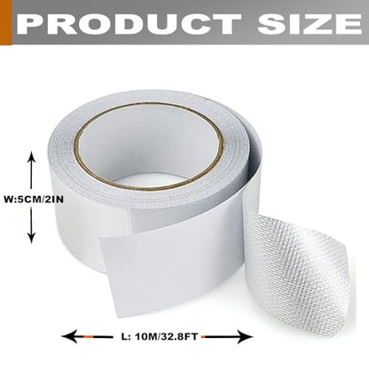 2 Rolls High-Temp Heat Shield Tape Reflective Adhesive Backed Roll Thermal Barrier Foil Tape Self-Adhesive Heat Resistant Tape Cool Tapes for Hose and Auto (Silver, 2 Inch x 32.8 ft) - color: Silver, size: 2 Inch x 32.8 ft