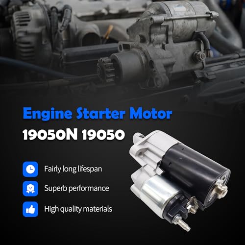19050N Starter Motor Compatible with Mercedes-Benz C300 C350 CL550 - size: 19050N