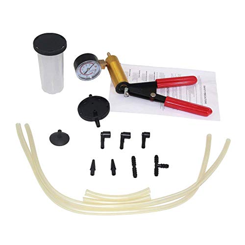 beduan 16pcs Brake Bleeder Kit Hand Held Vacuum Pump Tester - color: Red