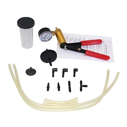 beduan 16pcs Brake Bleeder Kit Hand Held Vacuum Pump Tester - color: Red